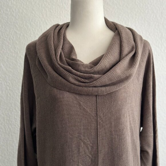 Tahari 100% Extrafine Merino Wool Cowl Neck Sweater Dress Size: Large - Picture 4 of 9